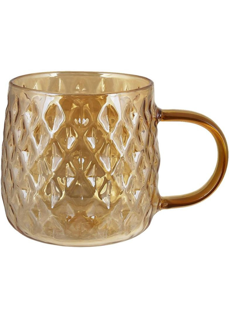 Кружка чайная Amber 350мл, стекло цвета амбер BonaDi (372173454)