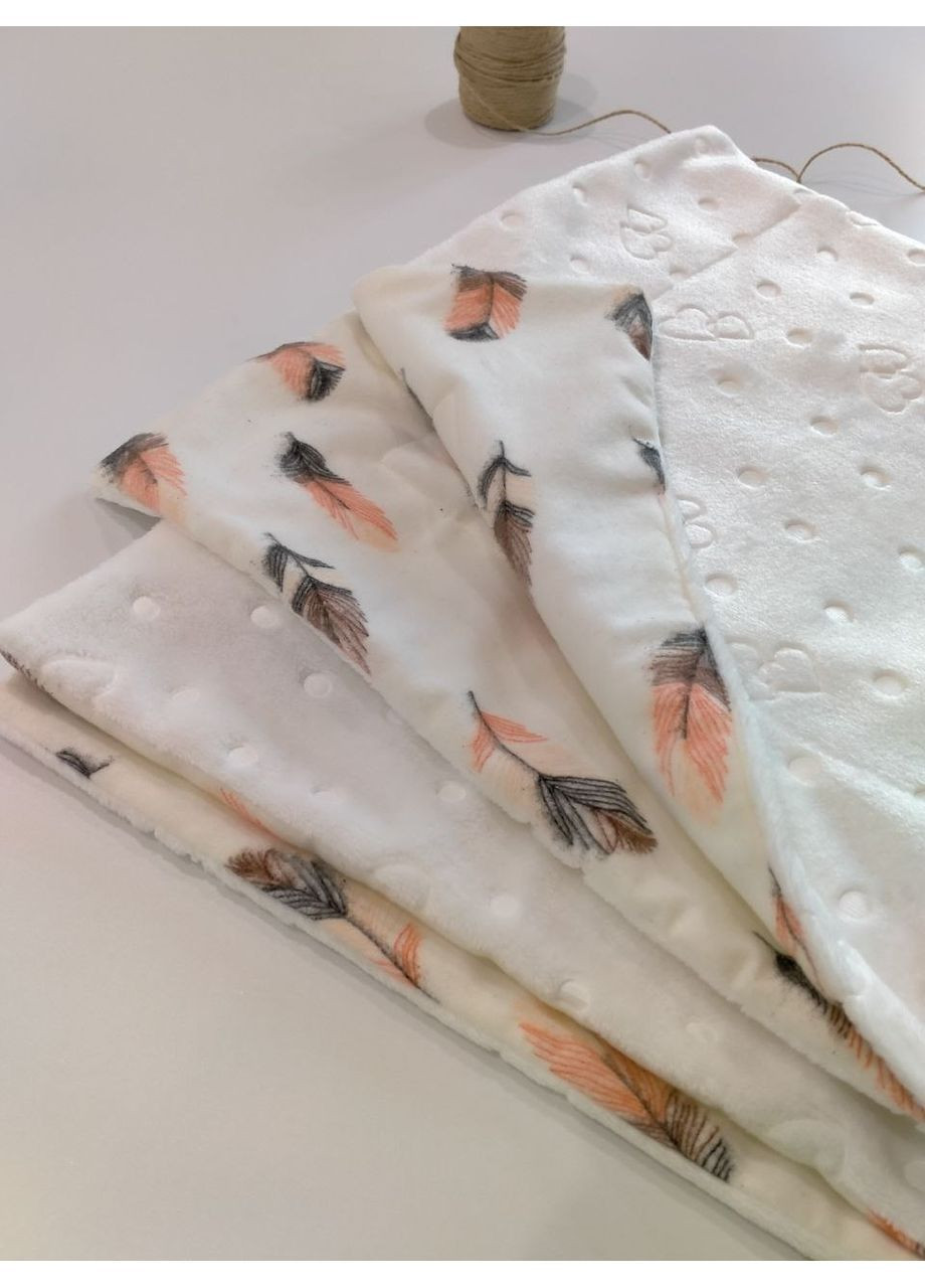 Плед для новонароджених, плюш з рельєфним малюнком та фланель, розмір 77*100 No Brand (371333972)