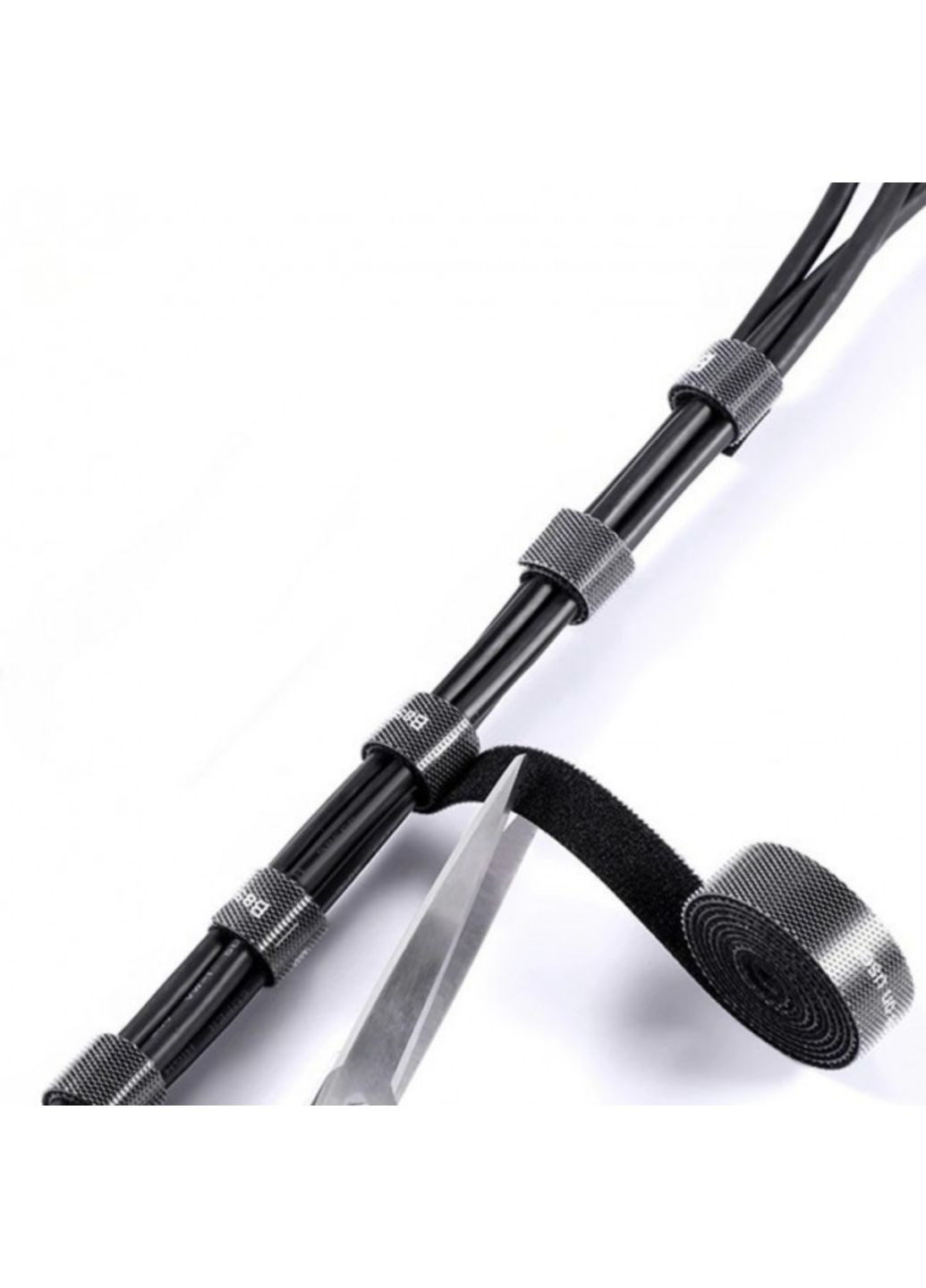 Органайзер кабеля стяжка липучка хомут фиксатор проводов 10 м Чёрный Baseus (340276224)