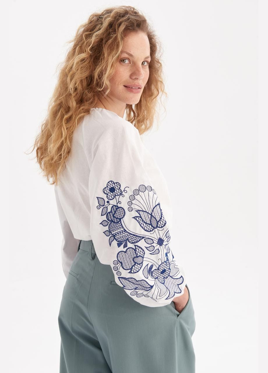 Белая женская вышиванка "барва" MEREZHKA узор орнамент хлопок (296108248)