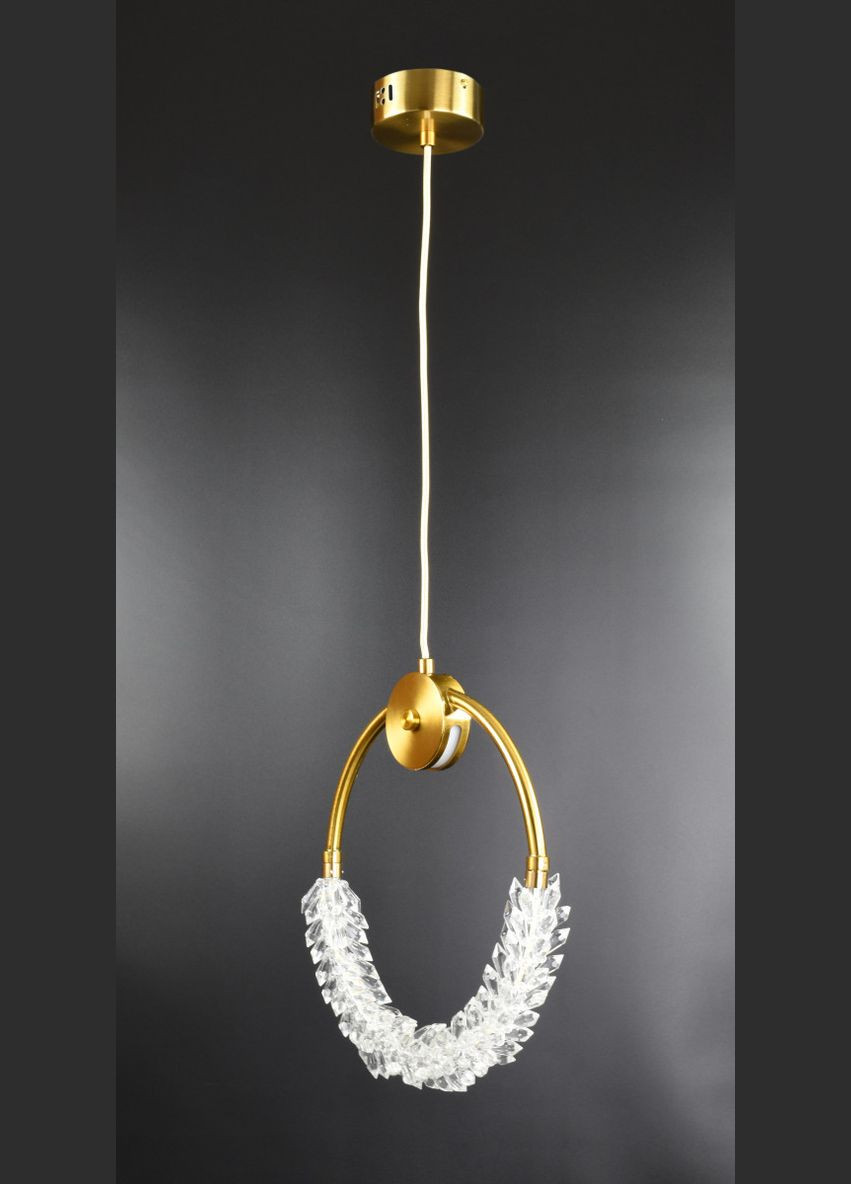 Люстра світлодіодна підвісна LED світильник для квартири на стелю лед 26482 Латунь 40-180х10х33 см. Sunnysky (364499747)