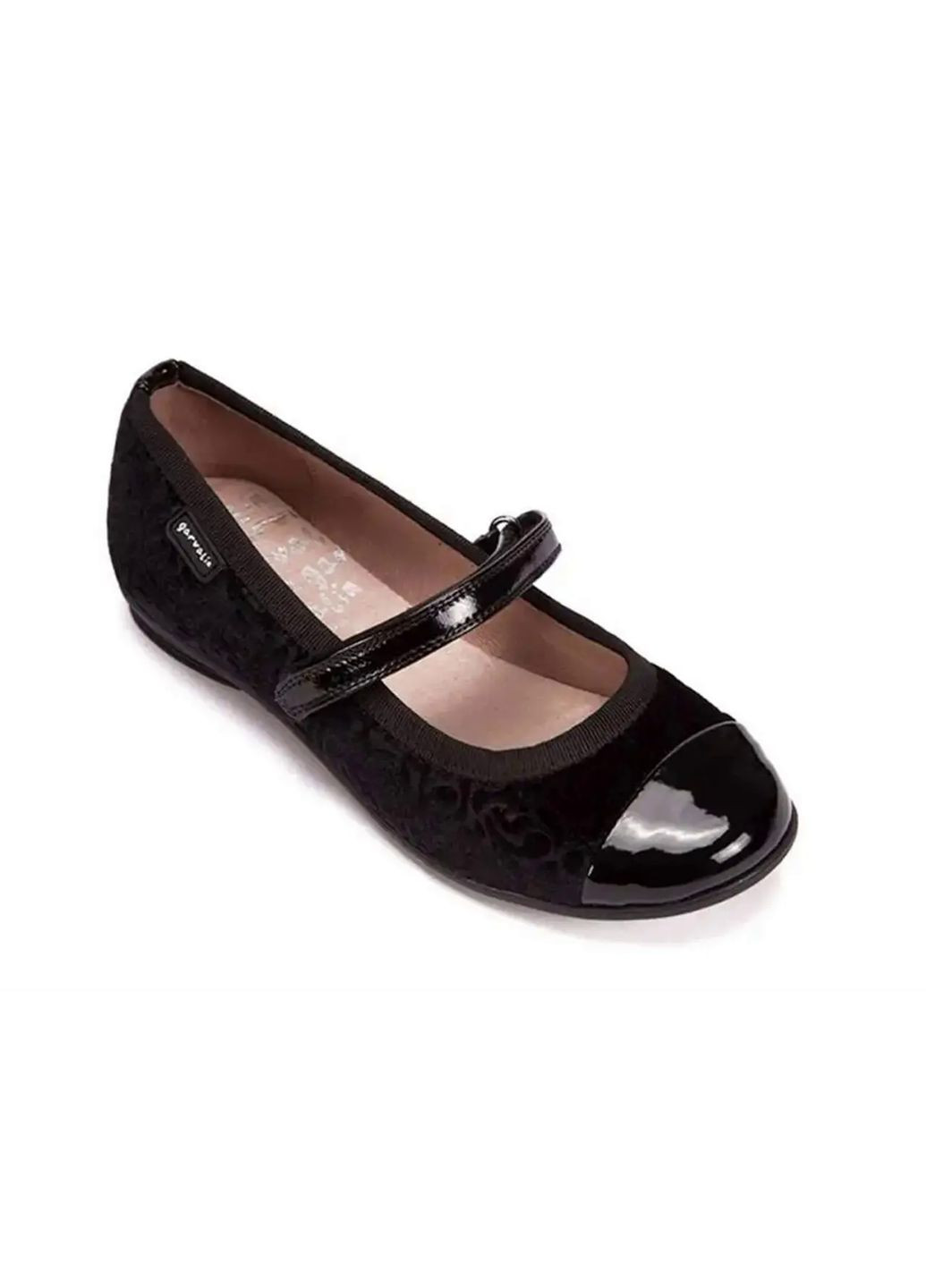 Черные туфли для девочки 131603 черные 28 Garvalin