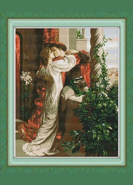 Набір для вишивання за нанесеною на канву схемою "Romeo and Juliet". AIDA 14CT printed 59*71 см Joy Sunday (313613057)