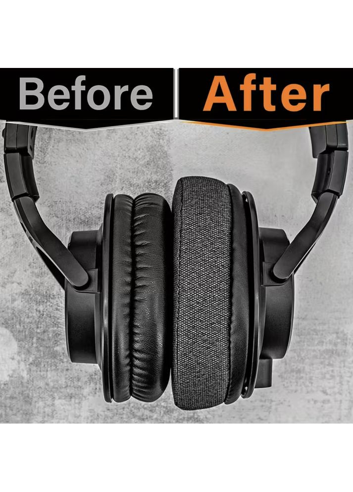 Амбушюры тканевые с эффектом памяти ATH M20x, M30, M30x, M40x, M50, M50x, M50xBT, SX1 grey серые Audio-Technica (366880381)