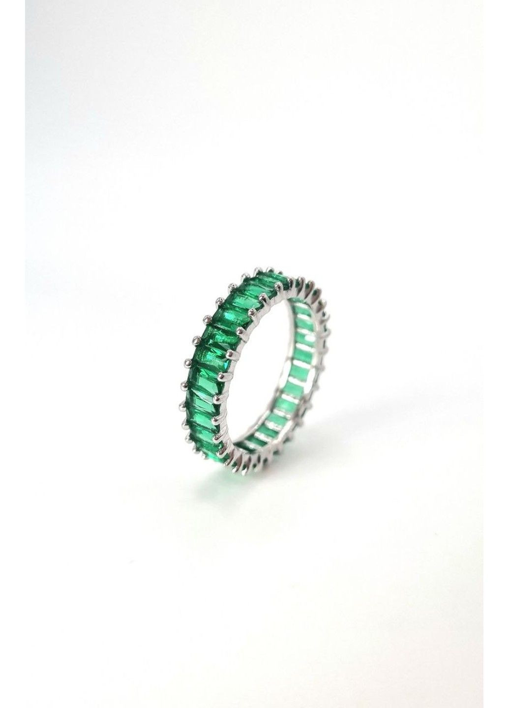 Серебряное кольцо Гламур зеленое 17р UMAX (291883860)