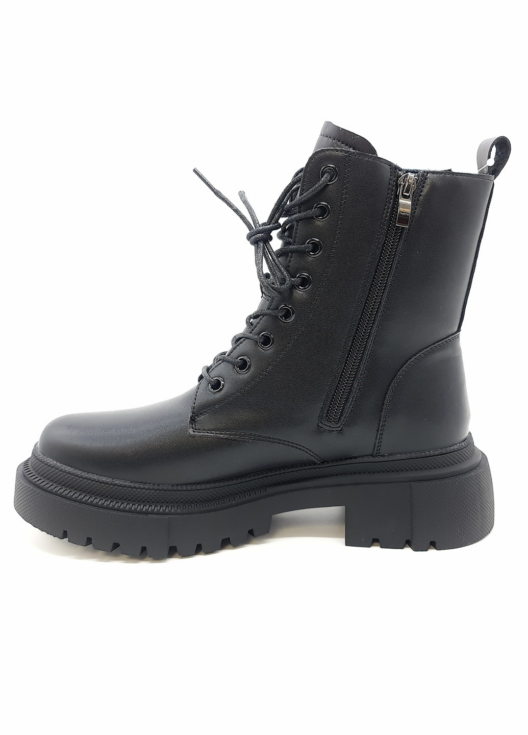 Осенние женские ботинки зимние черные кожаные he-11-3 23,5 см (р) Hengji