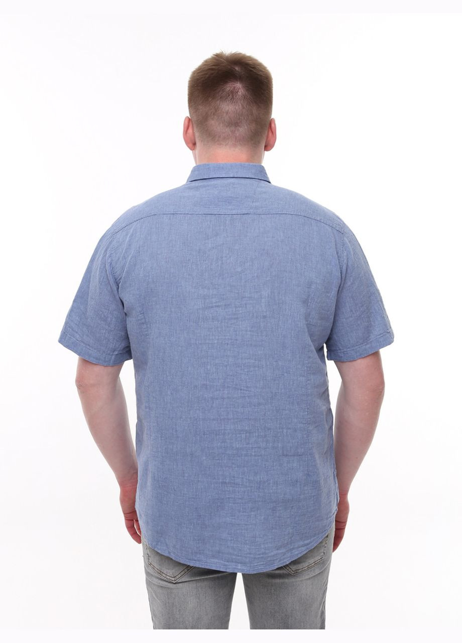 Светло-синяя повседневный рубашка однотонная Bagarda