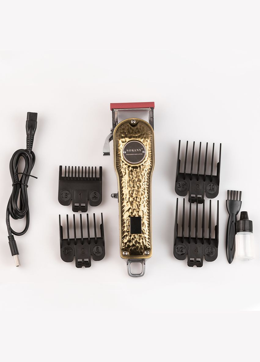 Машинка для стрижки аккумуляторная SKLF-9976 профессиональная с LED-дисплеем, золото. Sokany (315433099)