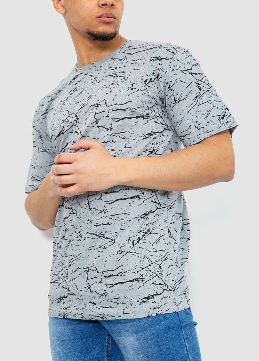 Сіра футболка чоловіча з принтом Ager 219R020
