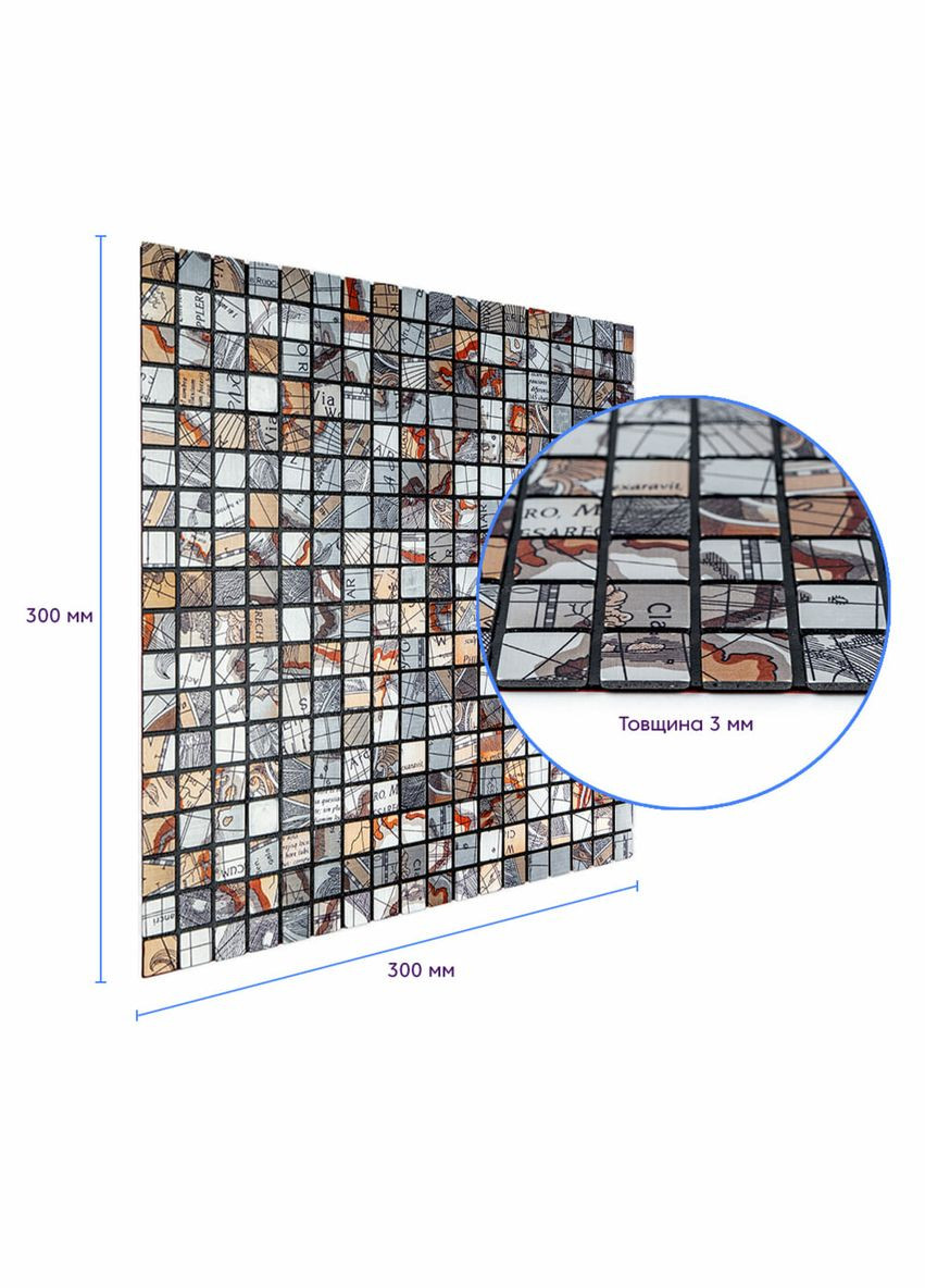 Самоклеящаяся алюминиевая плитка 300х300х3мм SW00001926 Sticker Wall (298284126)