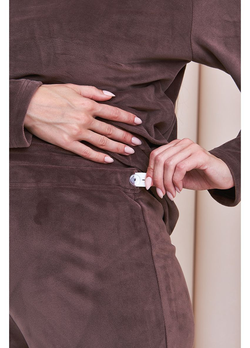 Велюровый костюм для беременных и кормящих домашний цвет капучино Юла мама (363620712)