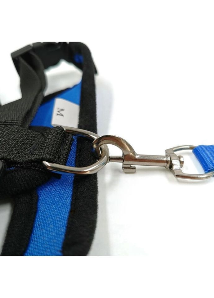 Шлейка для собак з повідцем 12063 L блакитна No Brand (324824831)