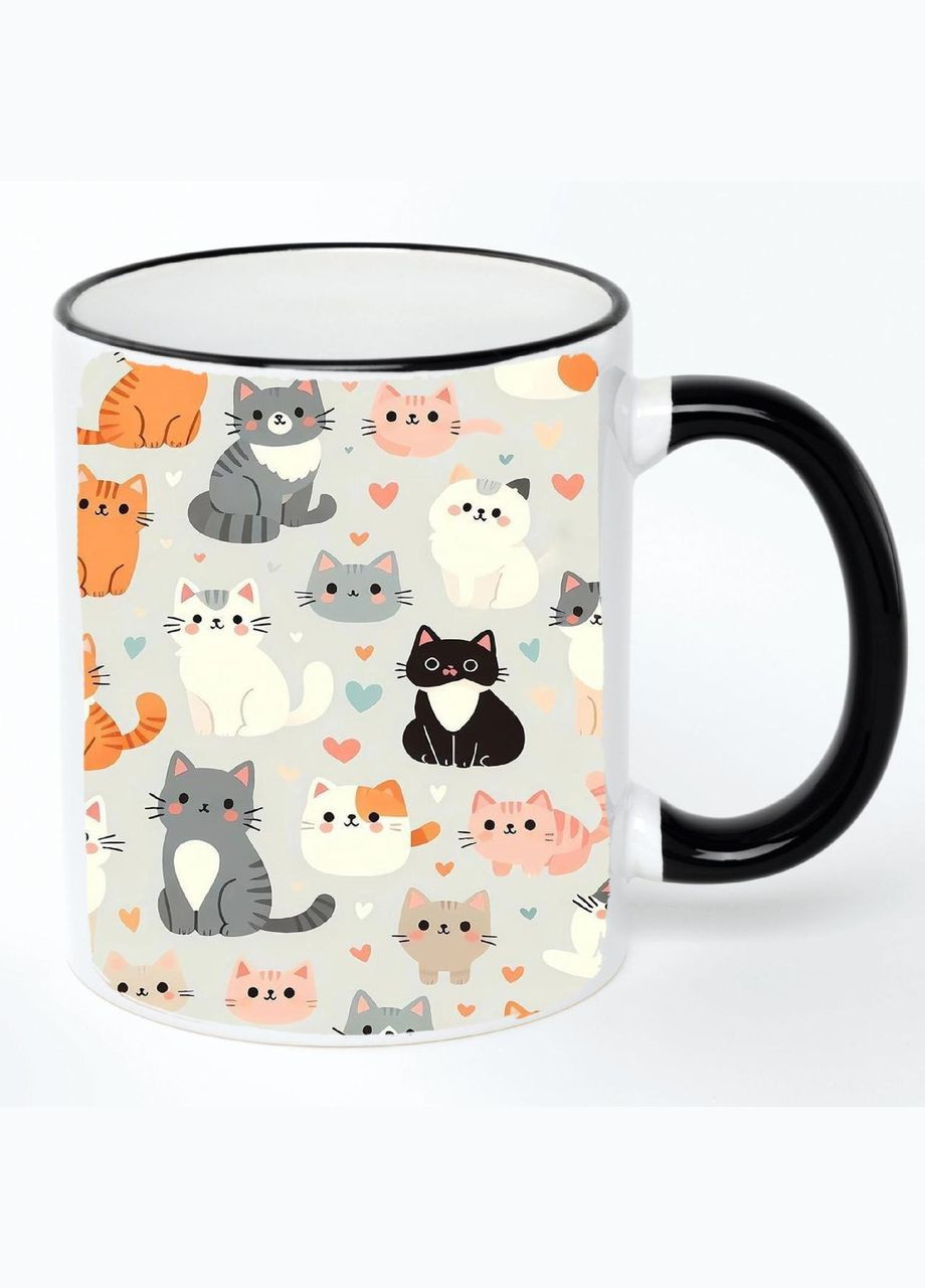 Чашка с детским рисунком (кружка, кружка) #0266 Белая с черной ручкой 330 мл No Brand (322712148)