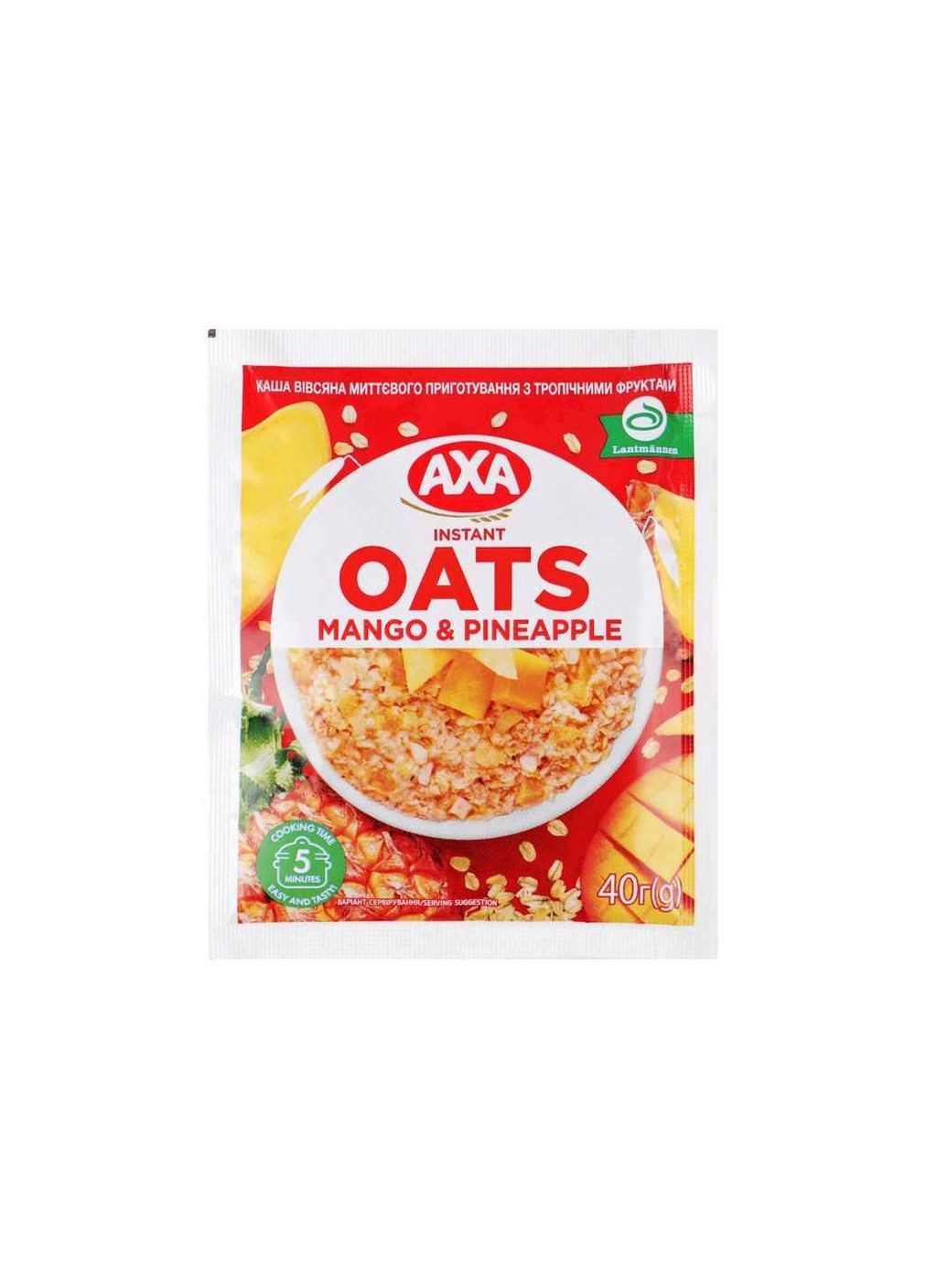 Каша быстрого приготовления 40г с тропическими фруктами. Axa (359437015)