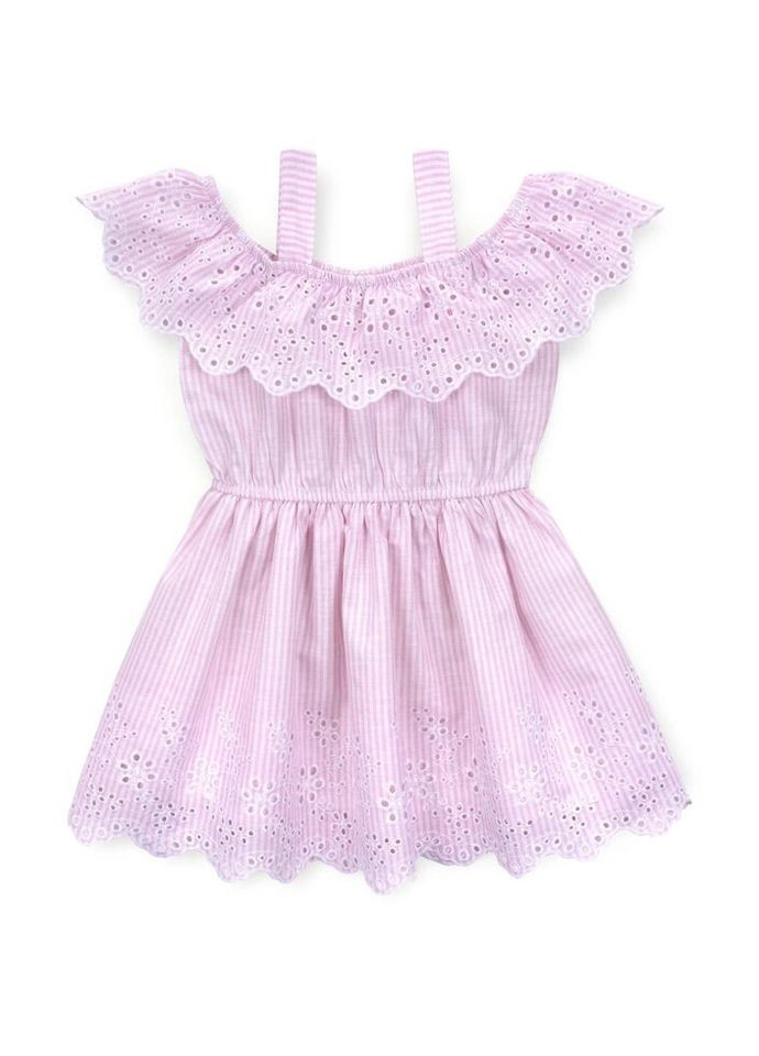 Комбинированное платье с вышивкой (201034-98g-pink) Bushra (300625027)