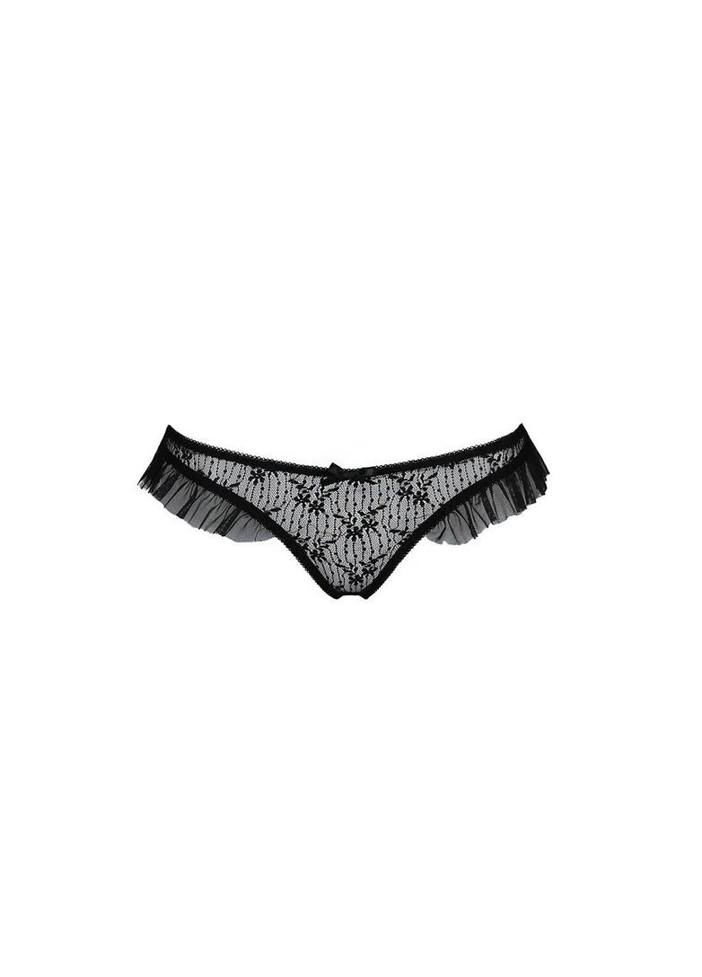 Трусики с оборками DONIA THONG black XXL/XXXL - Exclusive Passion (297138684)