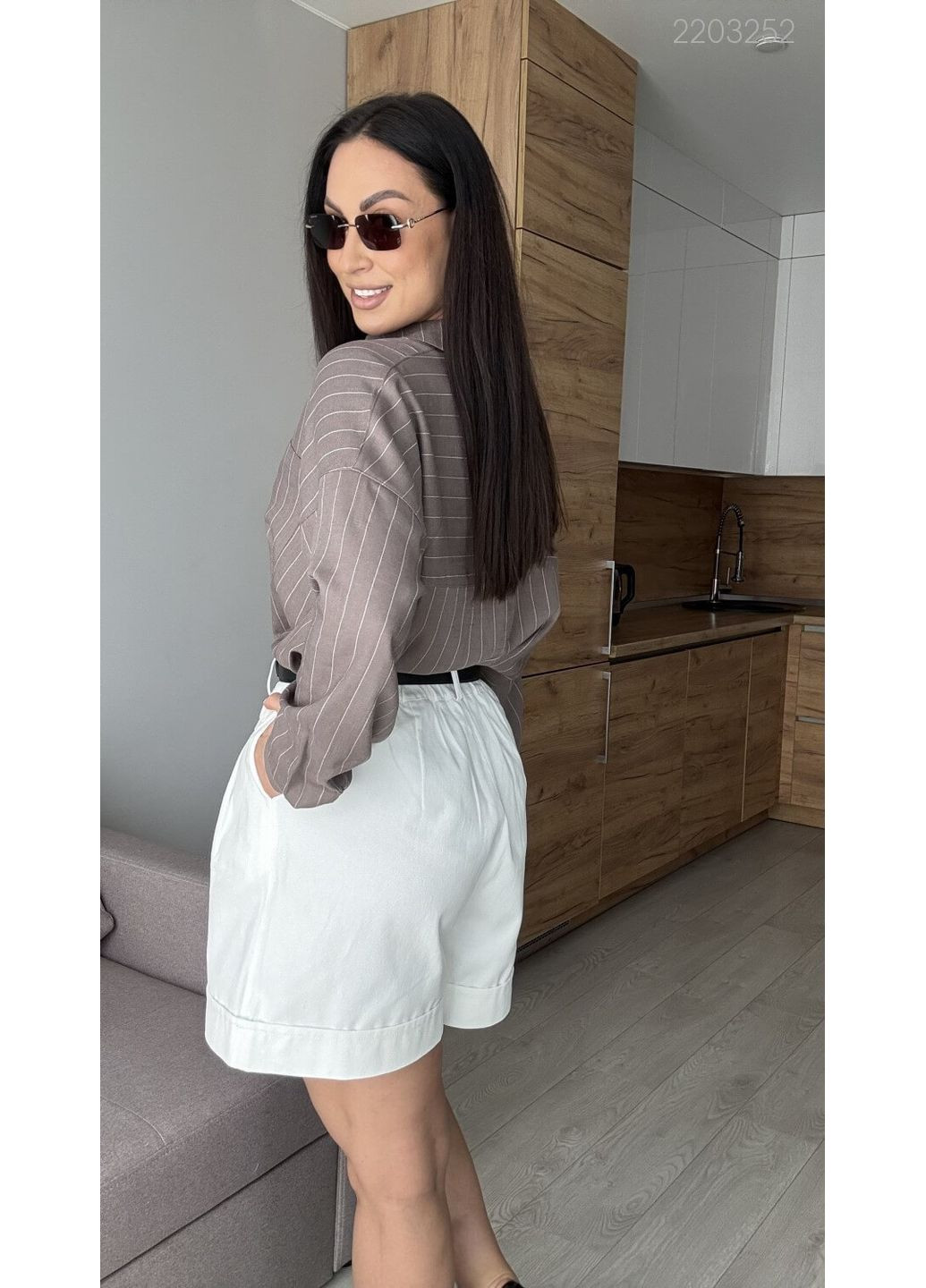 Коричневая рубашка Peony