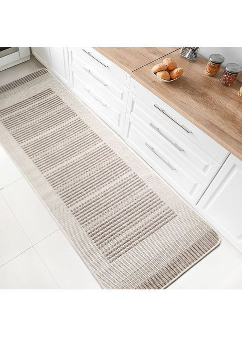 Килим на кухню на гумовій основі Kitchen 19245101 67х200 см кремовий Karat (363977549)