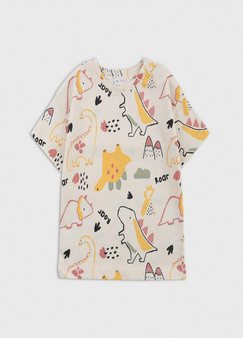 Бежевая стильная футболка для мальчика Фламинго Текстиль