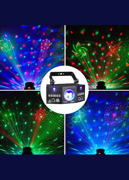 DJ-524 светомузыка с пультом, лазерный диск проектор 360° с 6-ти лучевым подвижным эффектом Energolux (314964861)