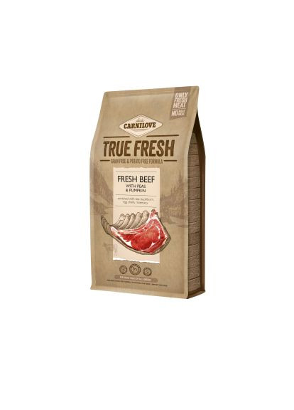 Сухой корм для собак (8595602546046) Carnilove True Fresh BEEF for Adult dogs 4 кг (369879967)