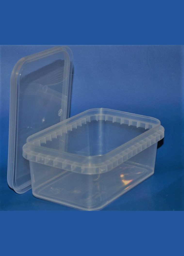 Контейнер пластиковый прямоугольный для пищевых продуктов с крышкой 500мл 10шт Лібо-Пласт (303208497)