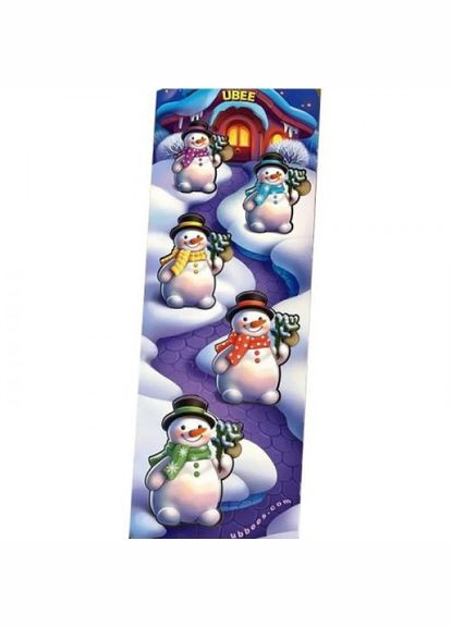 Деревянная вкладка "Снеговики больше/меньшая" Ubumblebees (318018902)