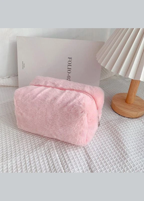 Косметичка плюшева C8a Рожева (AN0103002) ANbeauty (360768442)