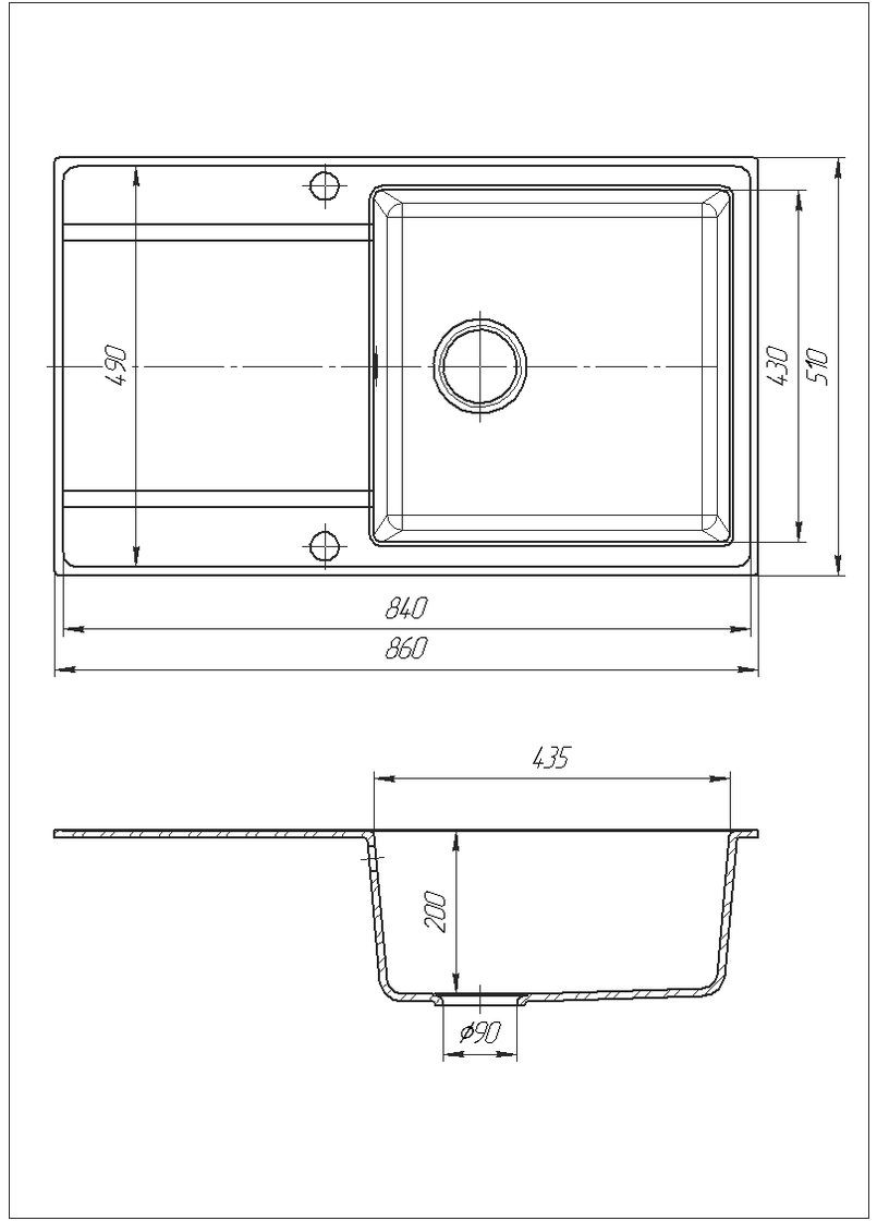 Кухонная мойка Jorum 86 Seda (601) Romzha (314832505)