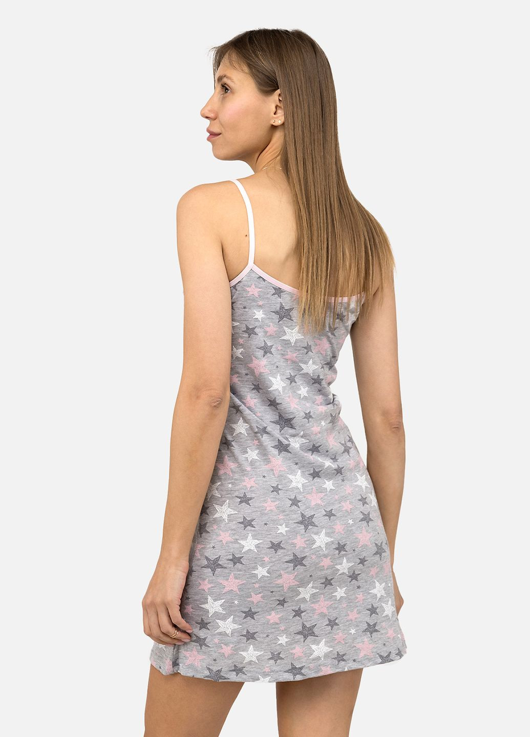 Женская ночная рубашка цвет светло-серый ЦБ-00245527 Cottondance (295272856)
