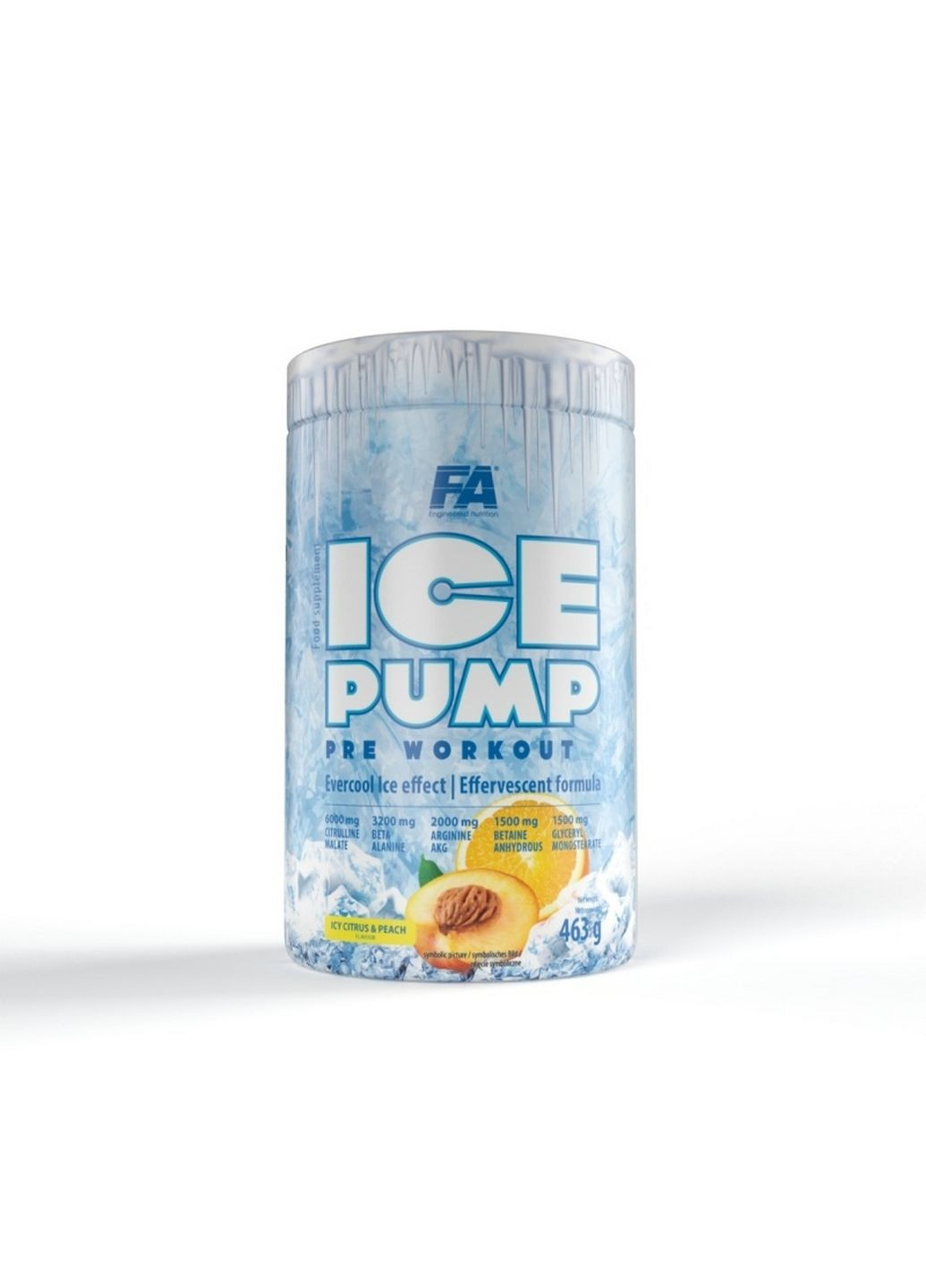 Предтренувальний комплекс Ice Pump Pre workout, 463 грам Цитрус-персик Fitness Authority (293420298)