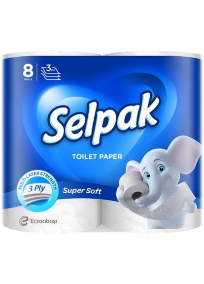 Туалетний папір Selpak 3 слоя 8 рулонов (268146964)