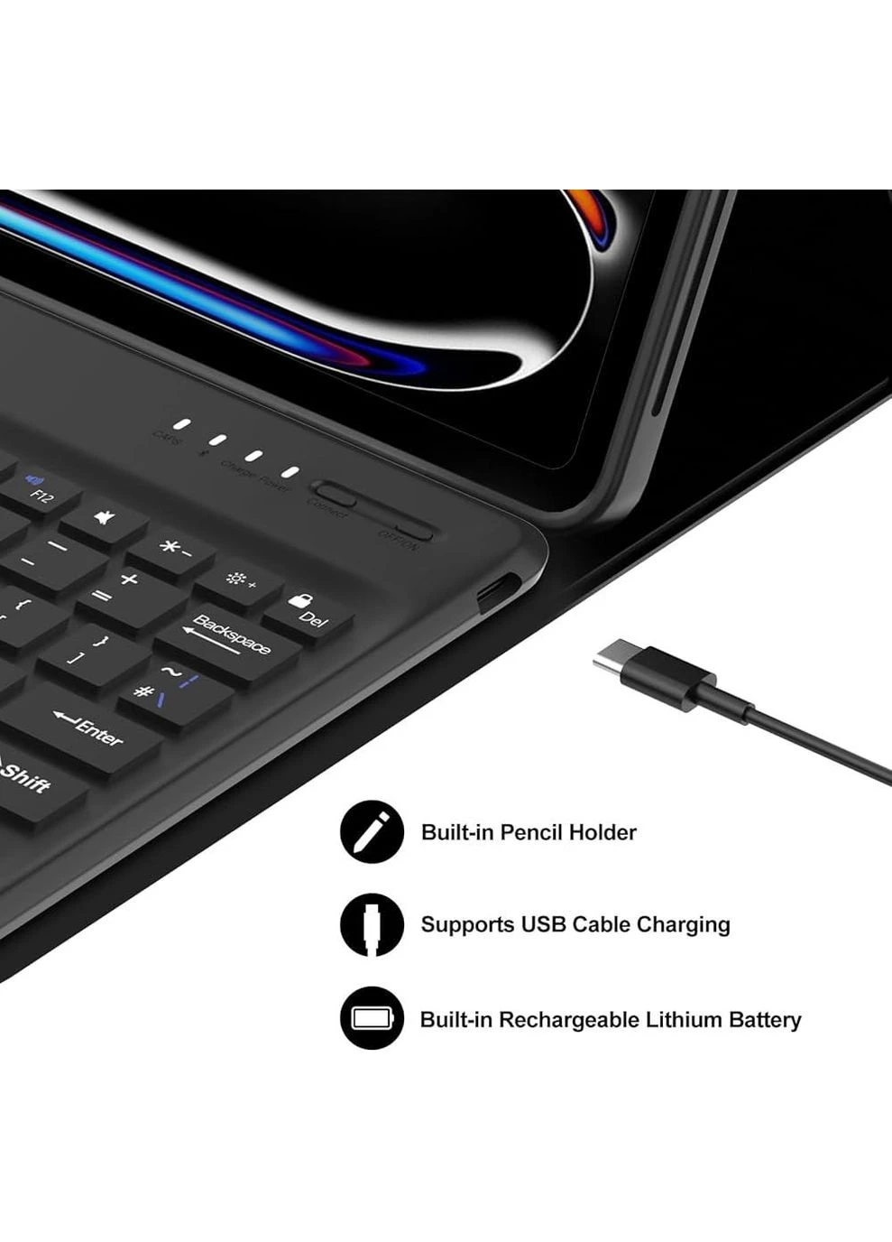 Чехол-клавиатура JADEMALL для iPad Pro 13” M4 (2024) с Bluetooth ( ) No Brand (398326934)