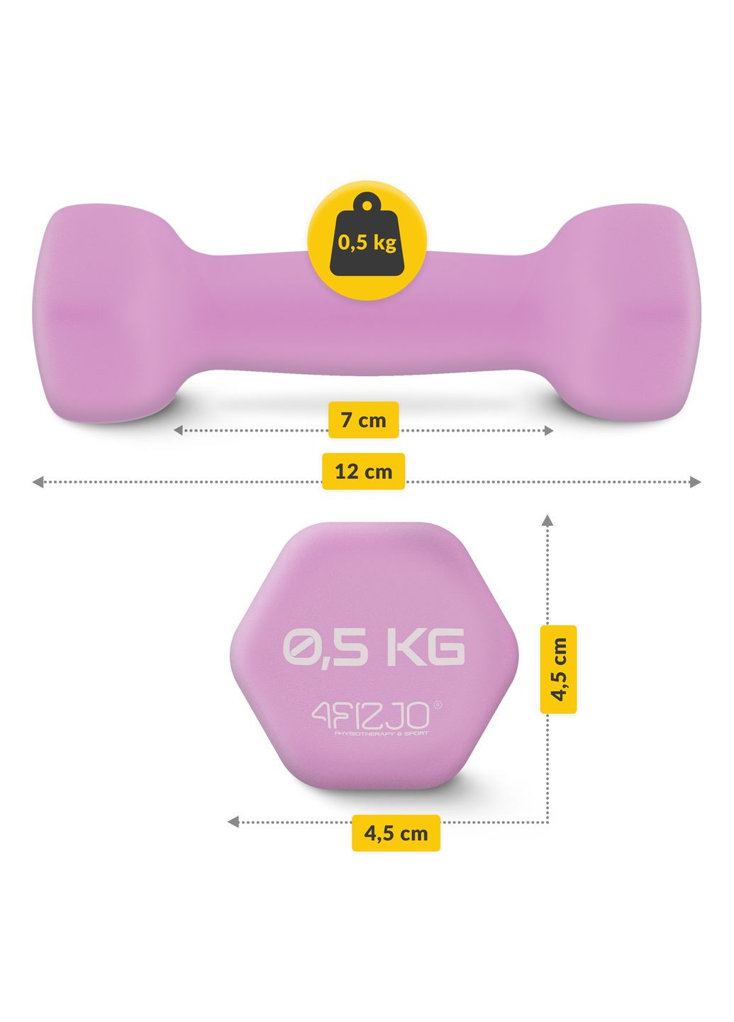 Гантелі вінілові Classic 2 x 0.5 кг () 4FIZJO P-5907739311948 (303216934)