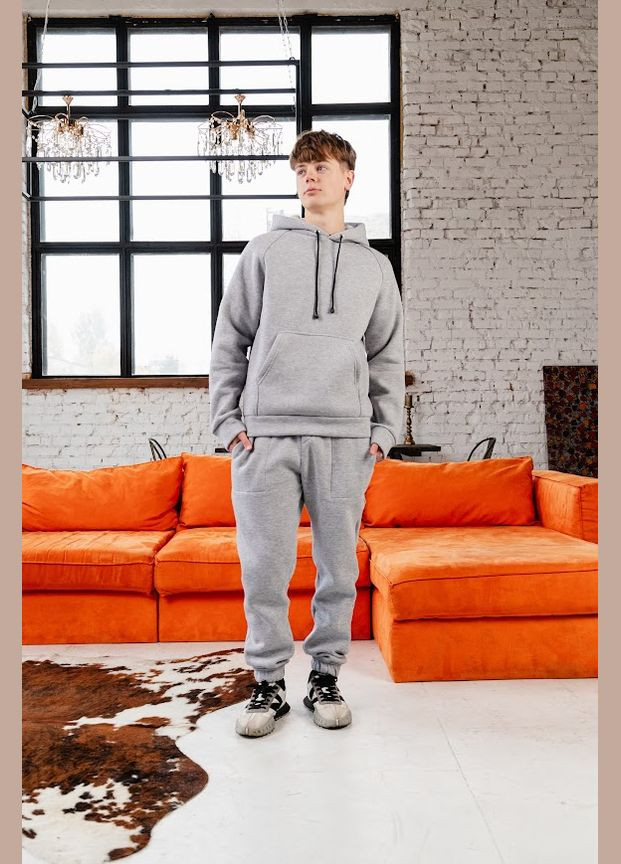 Теплый костюм мужской (худы и брюки) однотонный HC (h001-8361-025) Носи своє (368474789)