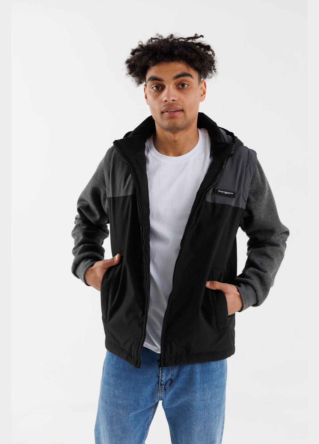 Черная демисезонная куртка мужская 3049 черный (2000990286918d) shop (2000990286918) Demos