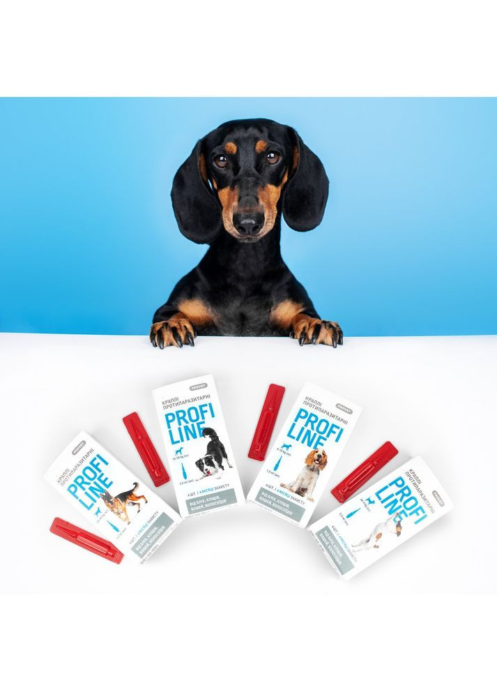 Краплі для собак 10-20 кг інсектоакарицид 4 піпетки по 2 мл ProVET (355257653)