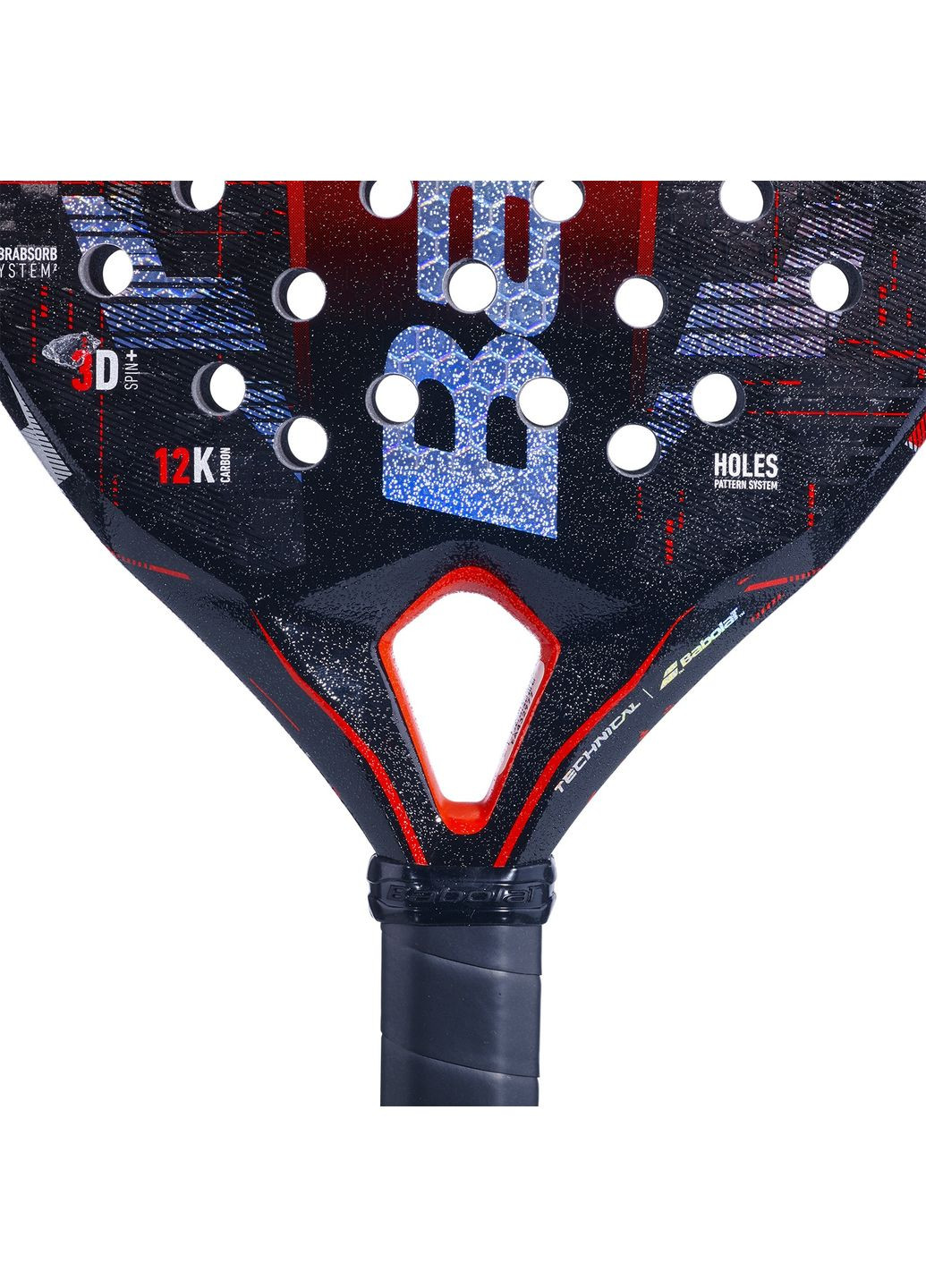 Ракетка для паделу, падел-теніса Technical + чехол, червона Babolat Viper Juan Lebrón 2024 (346496169)