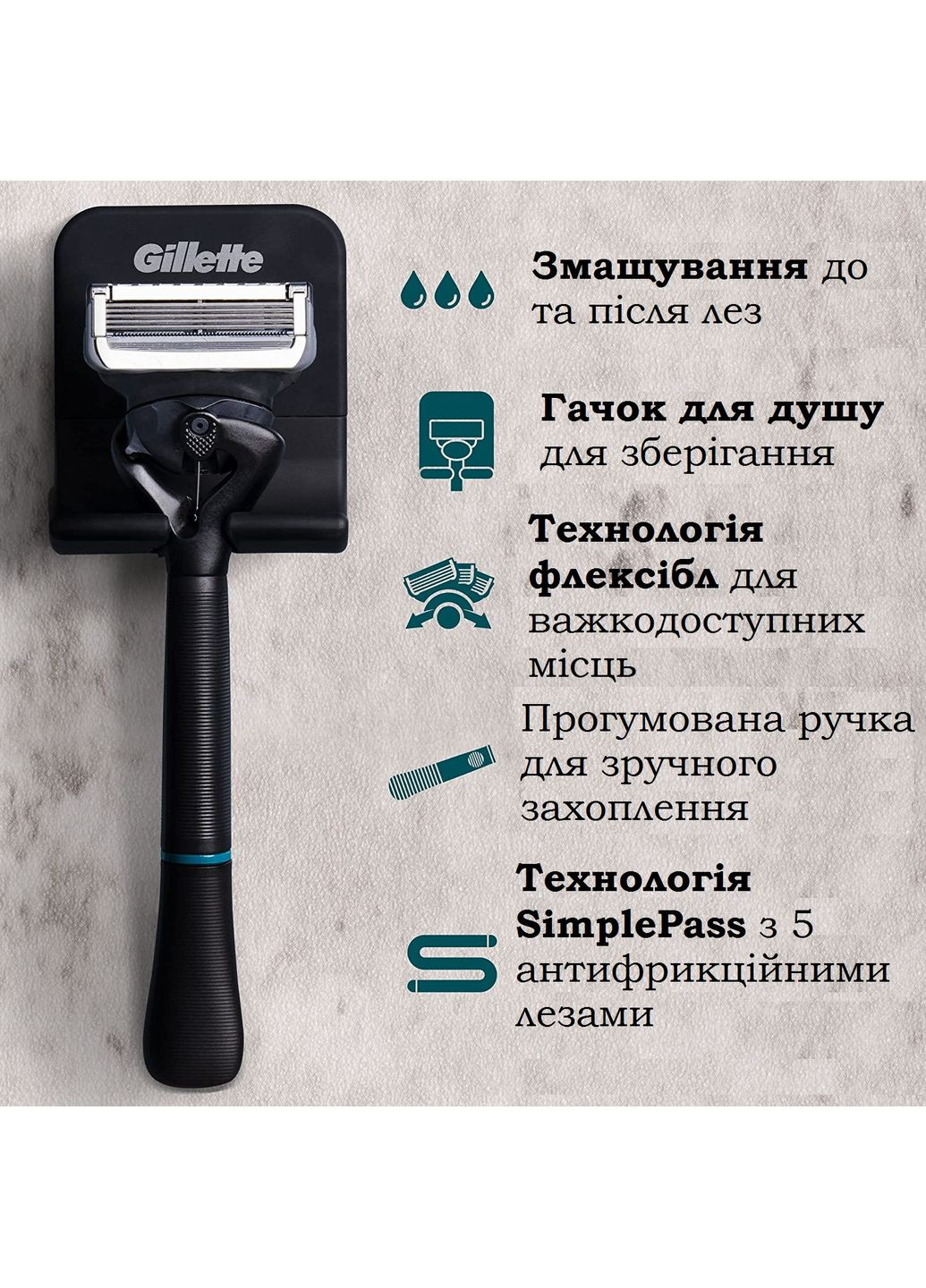 Чоловіча бритва для інтимних зон Intimate станок 6 лезвий подставка Gillette (296202527)