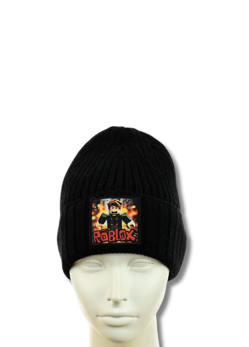 Дитяча зимова шапка на флісі Роблокс / Roblox No Brand Дитяча зимова шапка з нашивкою (347147018)