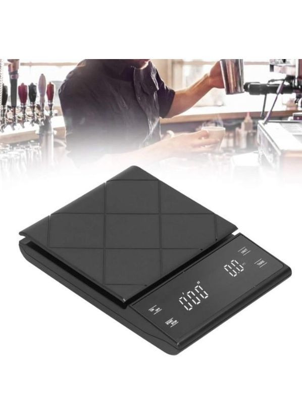 Ваги кухонні цифрові Coffee Scale 4058 з LED-дисплеєм і таймером до 5 кг No Brand (364274396)
