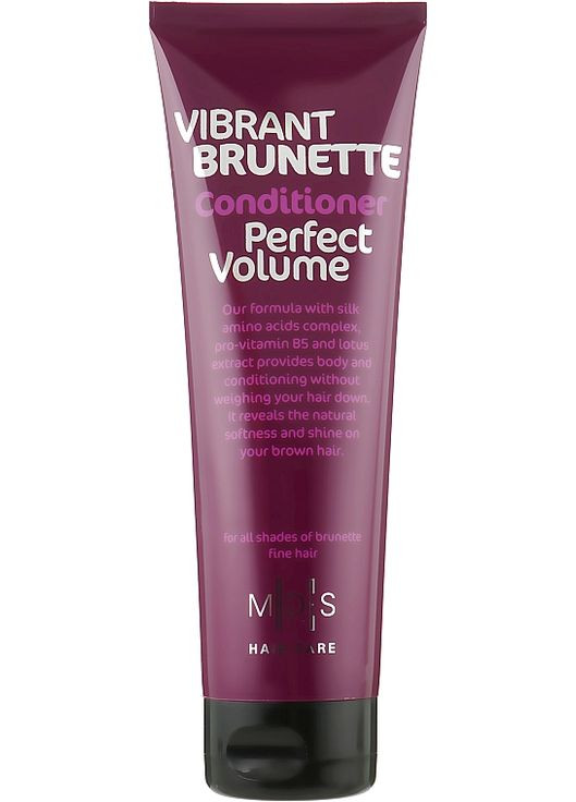 Кондиционер "Идеальный объем. Жгучая брюнетка» - MDS Hair Care Vibrant Brunette Perfect Volume Conditioner 250ml (245411-120661) Mades Cosmetics (368627047)
