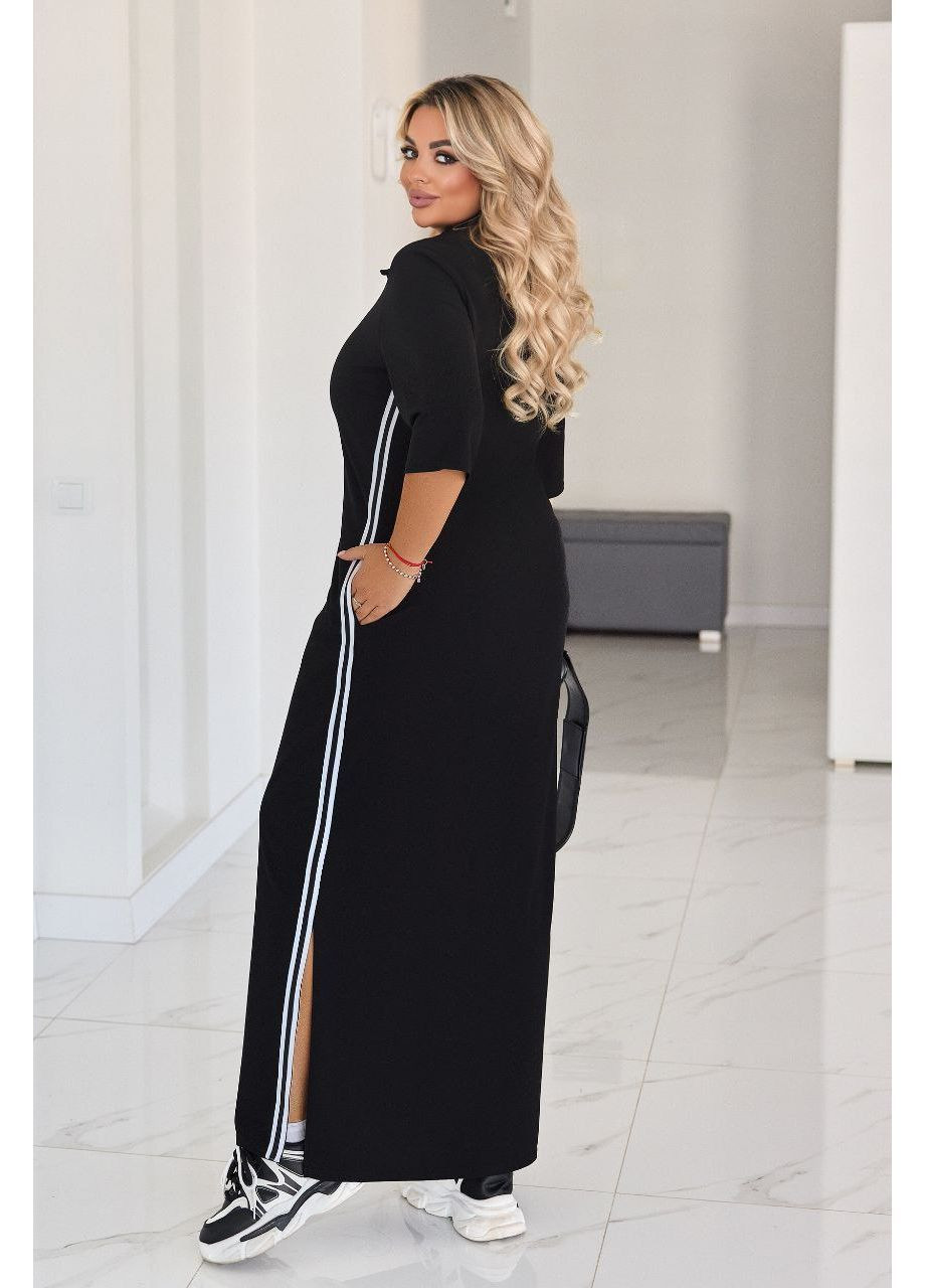 Чорна жіноча сукня-поло Osoblyva