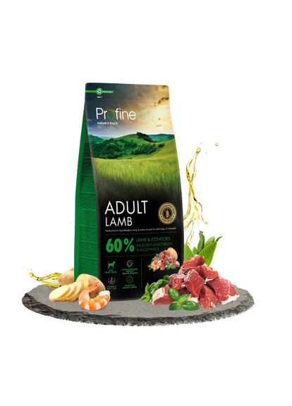 Корм сухой Lamb and Potatoes для взрослых собак всех пород, с ягнятиной и картофелем, 12 кг. Profine (349823739)