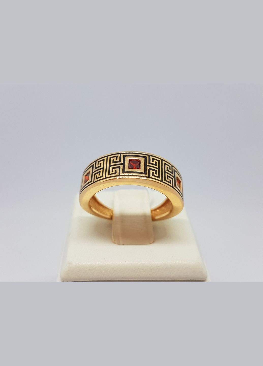 Золотое кольцо с фианитами и эмалью. 380224Е Tango (307364527)