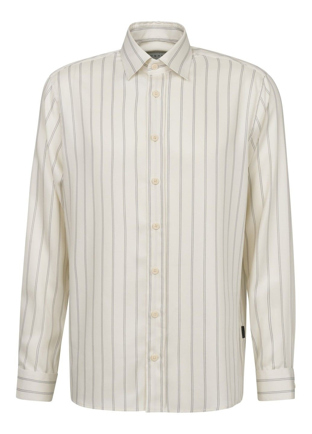 Бежевая рубашка в полоску Bugatti