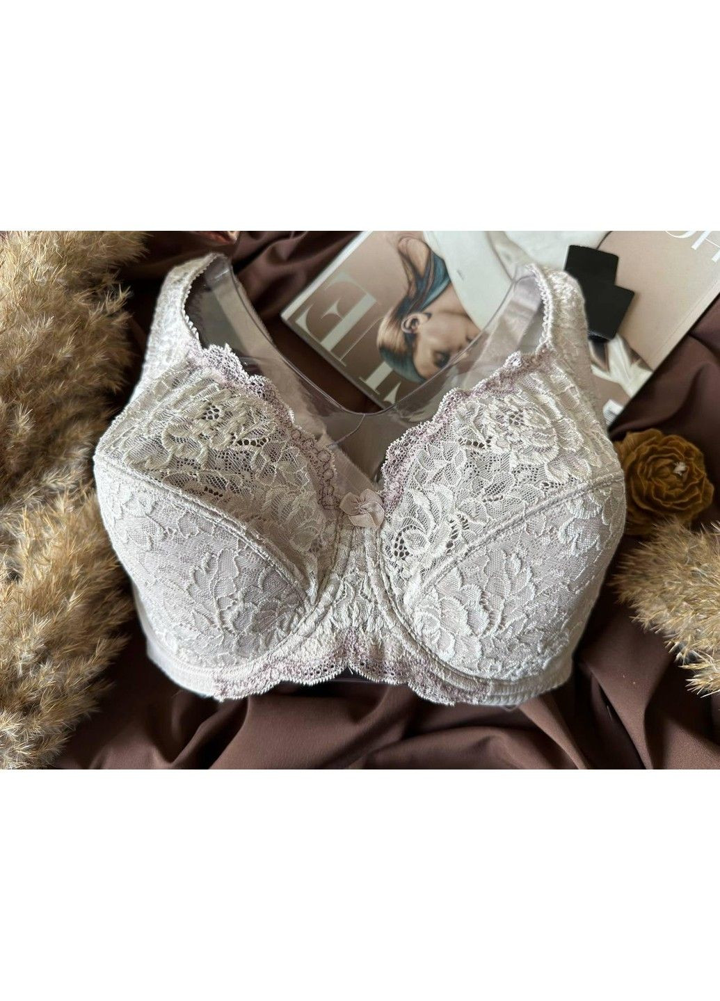 Пудровий бюстгальтер з м'якою чашкою пудровий Acousma