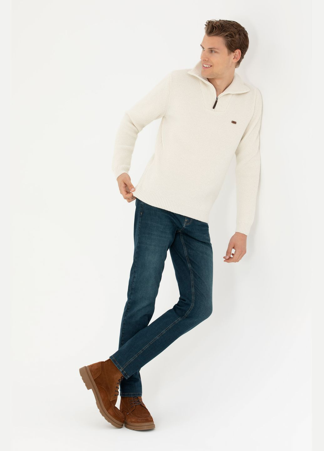 Серый свитер u.s. polo assn. мужской U.S. Polo Assn.