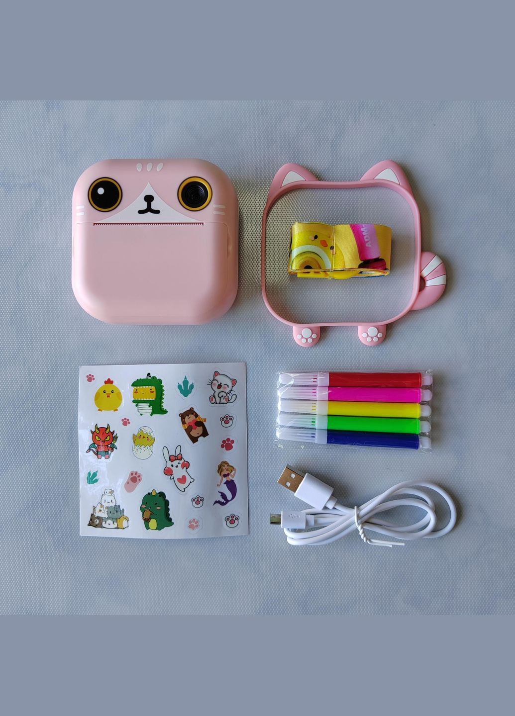 Детская камера фотоаппарат для мгновенной съемки игрушечная видеокамера с картой памяти и играми с набором бумаги 10 шт No Brand M2 (323209968)