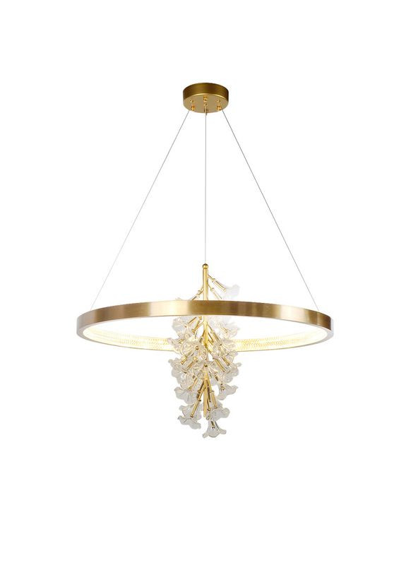 Люстра світлодіодна підвісна LED світильник для квартири на стелю лед 26644 Золото 65-200х40х40 см. Sunnysky (364493790)